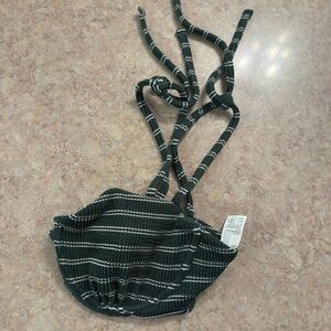 Striped green and White Bikini Top